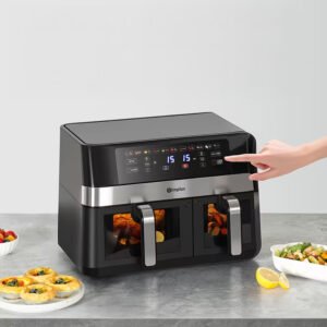 05 10L Dual-Basket Air Fryer (Transparent Window + LCD Display)