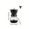 0bc5b90b-5215-4678-8b69-378cc7684a7f.jpg 1pc Simple Black Practical Round Handheld Manual Coffee Grinder