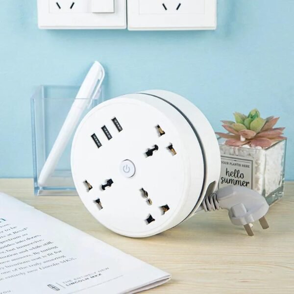 Power Socket 2500W 10A with 3 USB Super Charge Ports Extensions