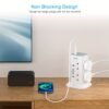 5M Tower Extension Lead Featuring 2 USB-A And 1 USB-C