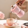 Bincoo Professional Pink/Black Dual Valve Moka Pot