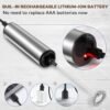 64390b4d-e1af-40ab-b9f4-7626267d541f.jpg Rechargeable Stainless Steel Milk Frother 2 Speeds for Latte Cappuccino Espresso Home And Barista Use