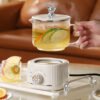600ML Health Pot Electric Kettle with Cup Warmer