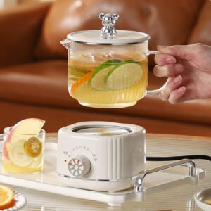 600ML Health Pot Electric Kettle with Cup Warmer