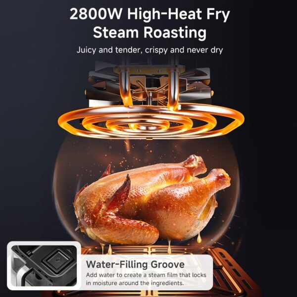 10L Dual-Basket Air Fryer (Transparent Window + LCD Display)
