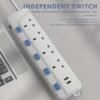 9a63f93a40b148e8bb0968623ef7287f-goods.jpeg Available Stock of a 4-Way Extension Lead Featuring 2 USB Ports And Individual Switches for Each Socket
