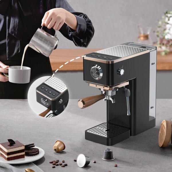 Portable Programmable Espresso Coffee Maker with Capsule Holder