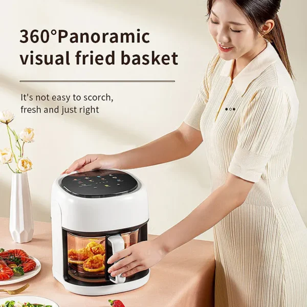 Smart 4.5L Air Fryer (360° Convection, Visual Window)