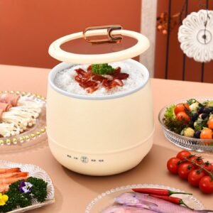 DSSUPER 1.8L Mini Rice Cooker (Portable Non-Stick Travel Cooker)
