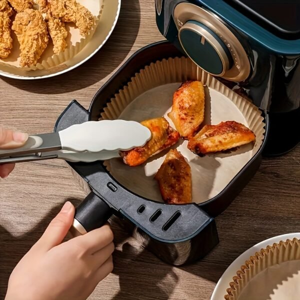 50PCS Non-Stick Air Fryer Liners - Square Paper Liners for Baking