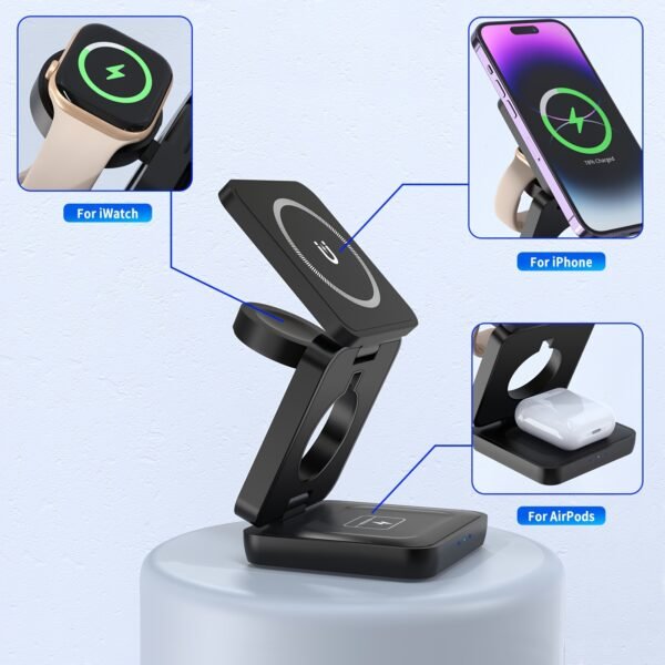 3-In-1 Wireless Charger (Universal Compatibility)